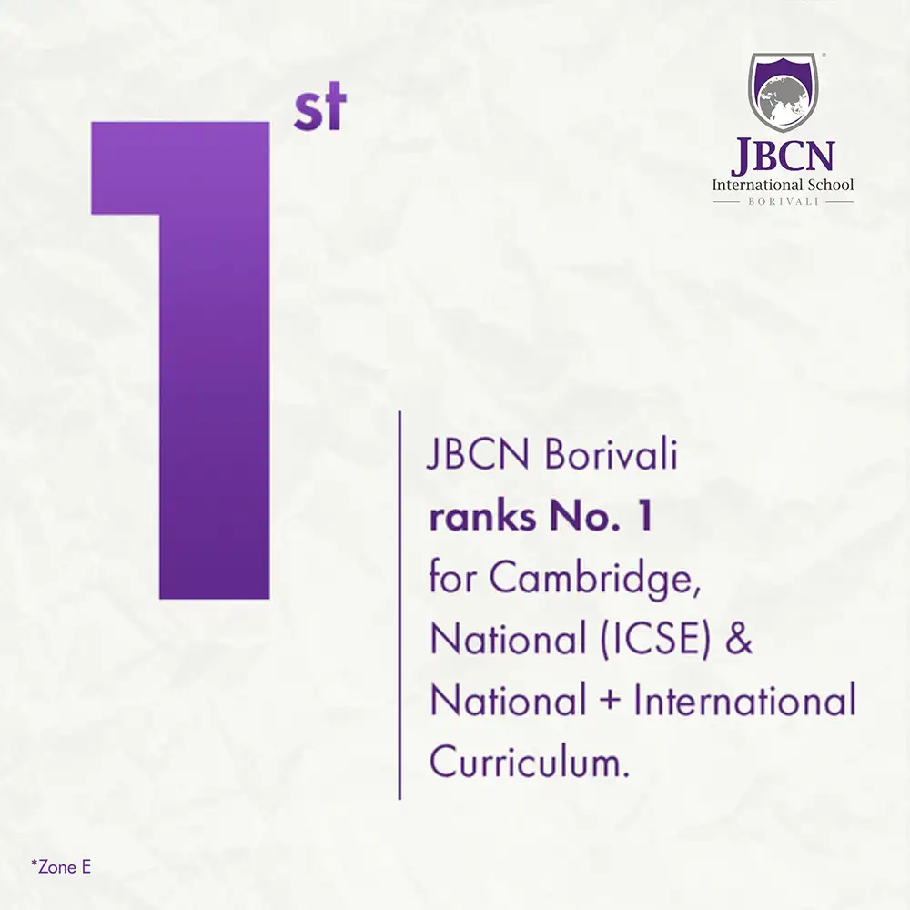 JBCN International School Borivali Ranked No.1 School in Zone E, Mumbai