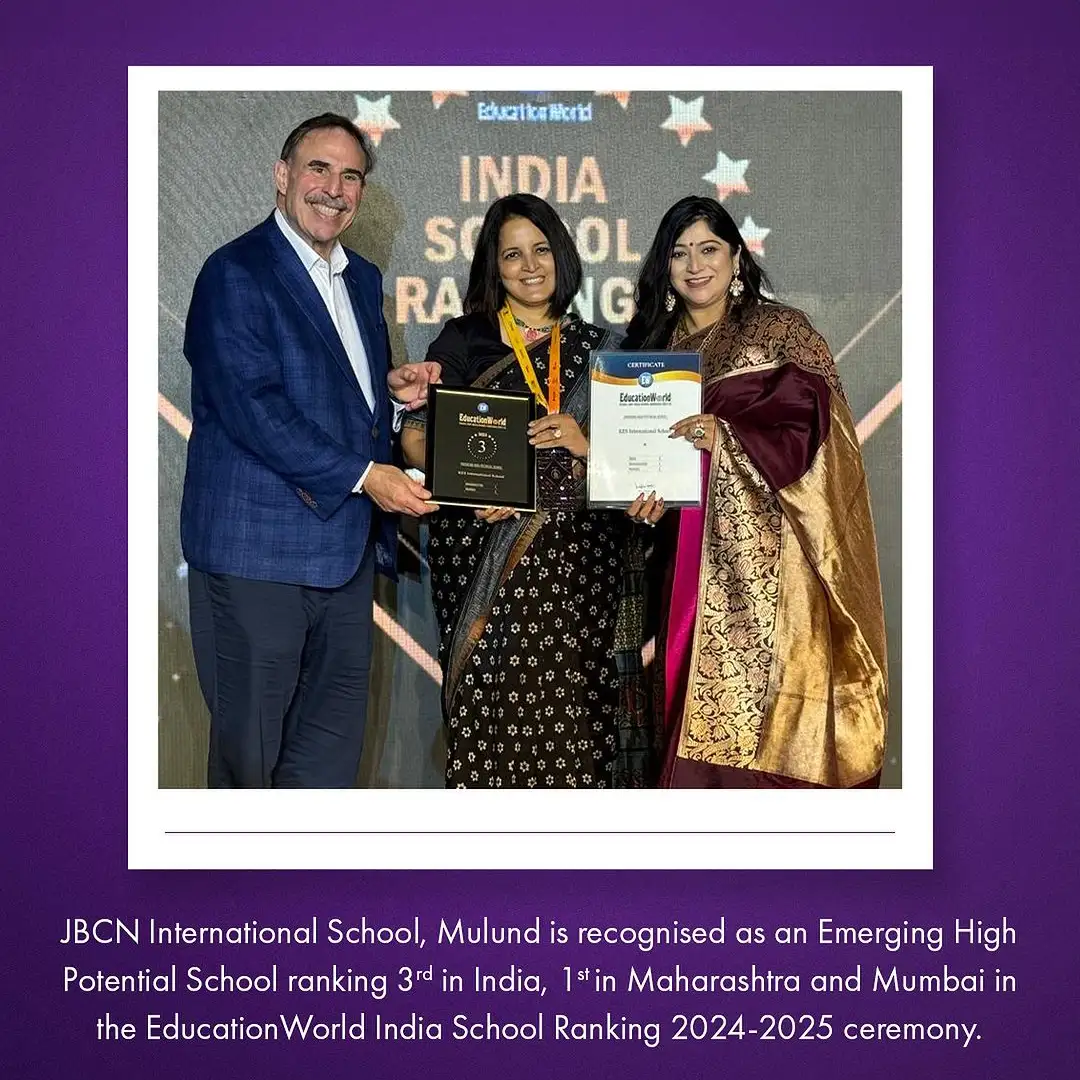 JBCN International School, Mulund recognized as the top emerging school in India