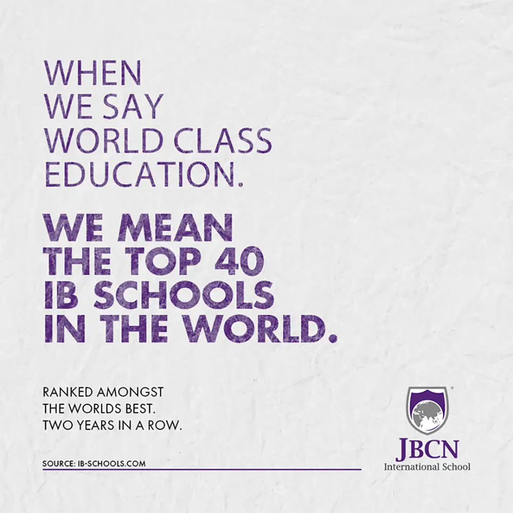 JBCN International School Amongst top 40 IB school in the world